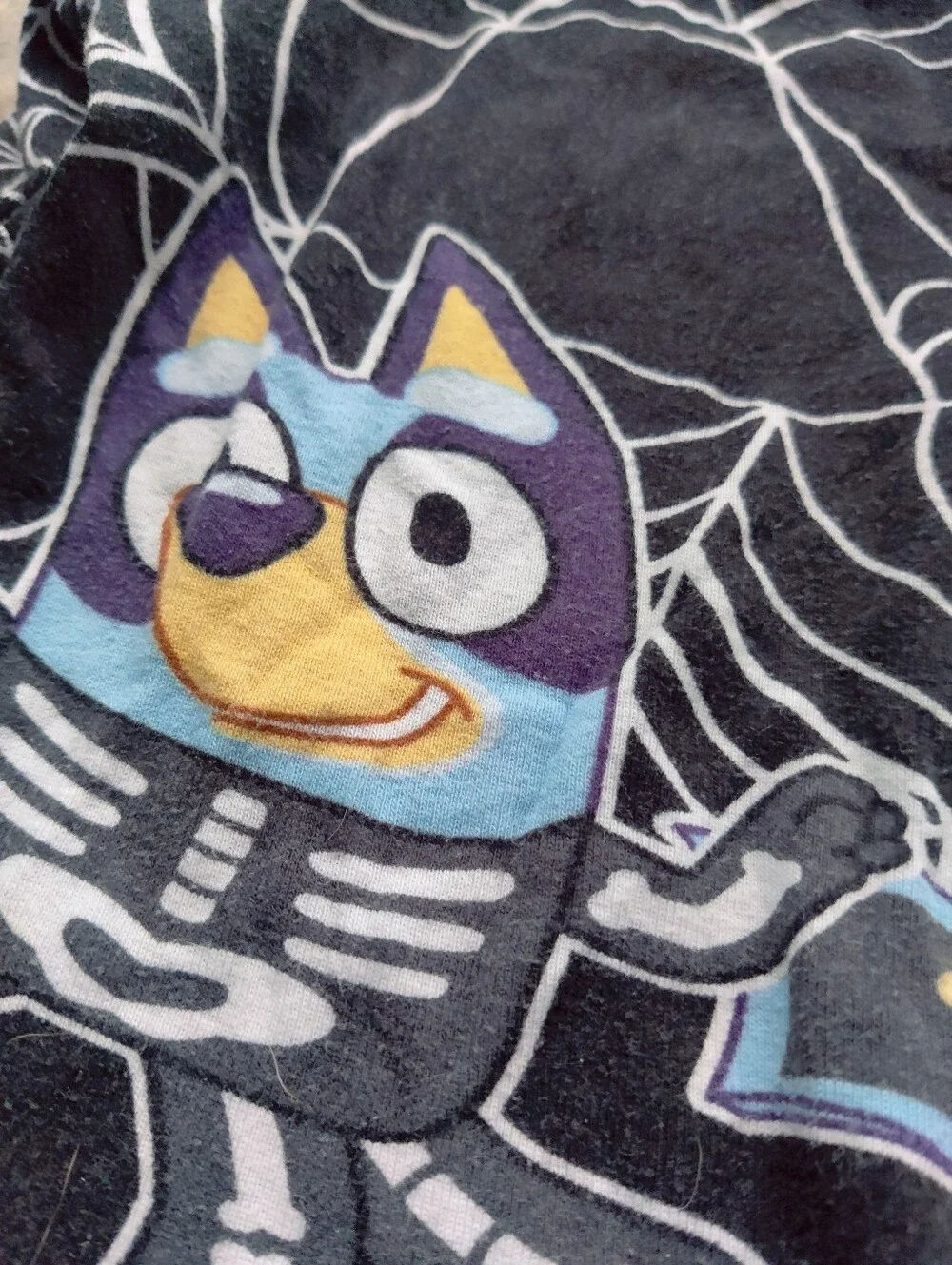 Size 6 Disney Bluey Halloween Character Pajama Sets - Gray, Black & Orange